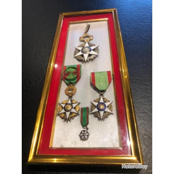 Ensemble des trois ordre du mrite agricole et miniature de chevalier