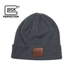 Bonnet Glock Perfection gris sous licence officielle logo en cuir
