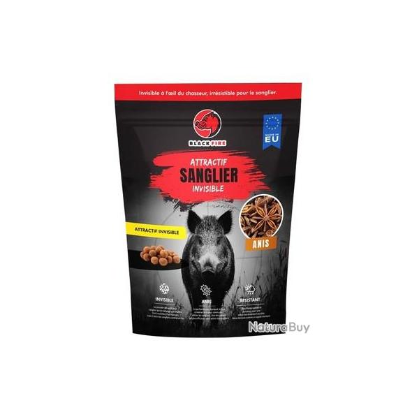 SACHET 1.5 KG ATTRACTIF BLACK FIRE INVISIBLE ANIS