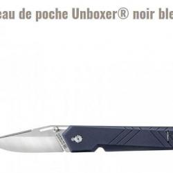 Couteau de poche TB outdoor Unboxer® noir bleuté vert ou rouge