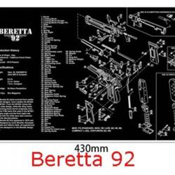 Tapis de nettoyage en caoutchouc pour pistolet 280mmx430mm pour Beretta 92