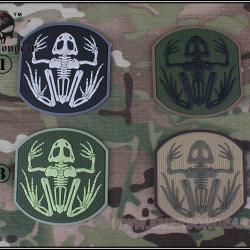 Patch 3D PVC Skull Frog OD & Green (Emerson)