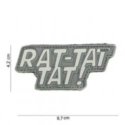 Patch 3D PVC Rat-tat tat Gris (101 Inc)