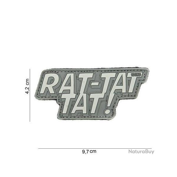 Patch 3D PVC Rat-tat tat Gris (101 Inc)