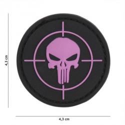 Patch 3D PVC Punisher Cible Rose (101 Inc)