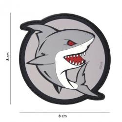 Patch 3D PVC Shark Attack Gris / Rouge (101 Inc)