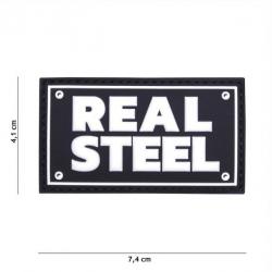 Patch 3D PVC Real steel Noir (101 Inc)