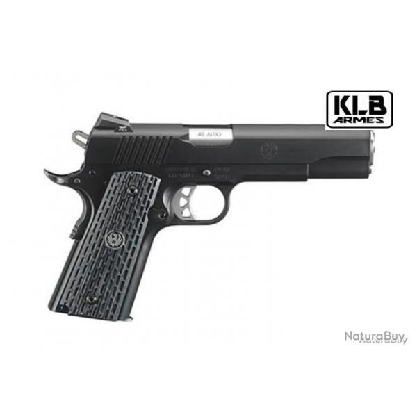 Pistolet Ruger SR 1911 Calibre 45 ACP noir avec plaquettes micarta