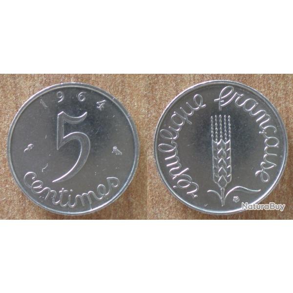 France 5 Centimes 1964 NEUVE Epi De Bl Piece Centime De Francs Franc Cent