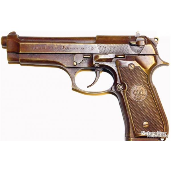 Pistolet Beretta 92FS couleur bronze Cal 9mm Para