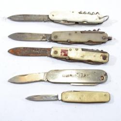 Lot couteaux de poche ancien, couteau Pradel Le Mecano Solingen Germany ... Etat moyen