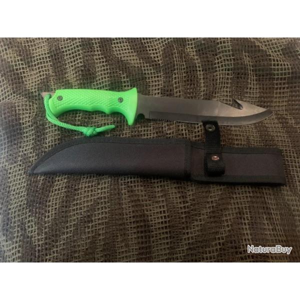 POIGNARD CHASSE VERT FLUO