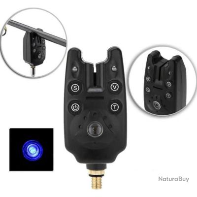 Lot De 4 Détecteurs De Touche Pour Pêche à La Carpe - 32 Cm - LED - Avec Boîte De Transport - Rouge, Jaune, Bleu, Vert - Indicateurs De Touche - Accessoires