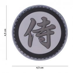 Patch 3D PVC Kanji Samourai Gris (101 Inc)
