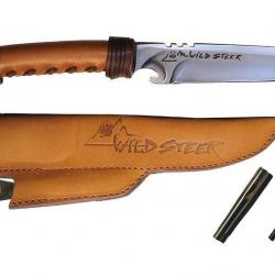 Couteau Wildsteer model Wildsteer classique manche en cuire