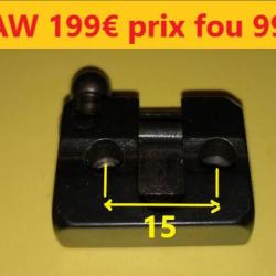 Embase EAW Arrière  hauteur 7.5 mm  entraxe 15 avec 2 vis     occasion comme NEUVE  H815-1