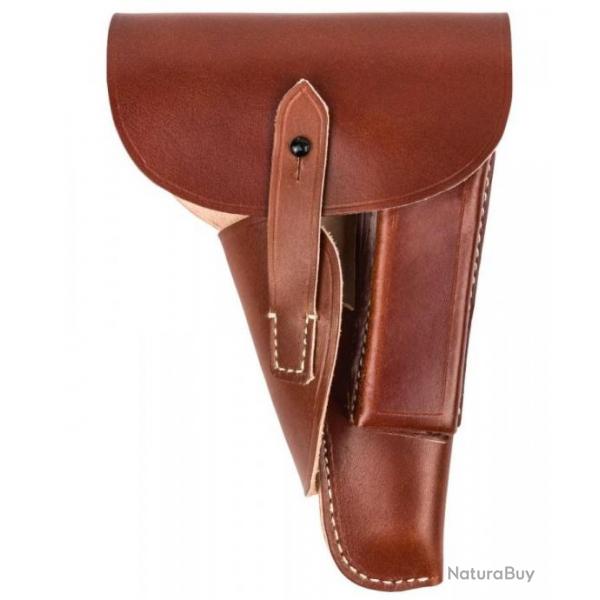 Holster tui Browning Hi-Power HP35 GP35 P35(b) 640(b) marron REPRO WW2 Seconde Guerre Mondiale