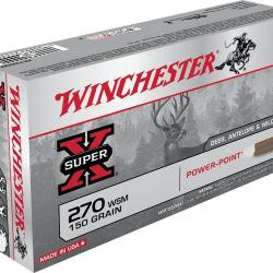 Winchester .270 WSM Power-Point 150 gr Boîte de 20