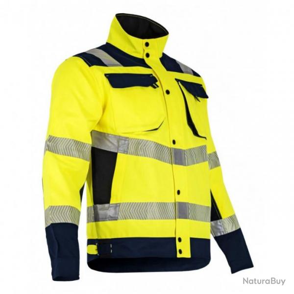 Veste haute visibilit bicolore et col montant LMA REFLEXION/AMPOULE Orange / Bleu Marine 2 / S