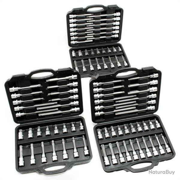 Jeu cl douille cl hexagonale dents multiples cl allen acier coffret outils 16_0002266