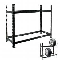 Rack de pneus 120 cm pour 6 -8 pneus jusqu'à 150 kg réglable en hauteur 16_0002907