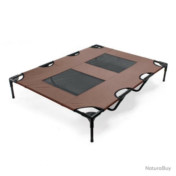 Lit camp chien outdoor lit surlev xl 122 cm marron tissu oxford 30kg max. 16_0002721