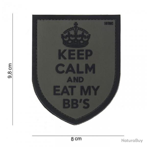 Patch 3D PVC Keep Calm Noir & Gris (101 Inc)