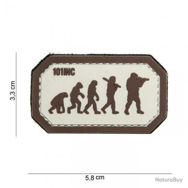 Patch 3D PVC Airsoft Evolution Desert & Marron (101 Inc)