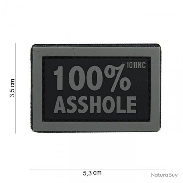 Patch 3D PVC 100% Asshole Noir et Gris