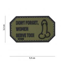 Patch 3D PVC Don't forget Women...OD (101 Inc)