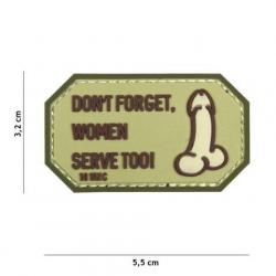 Patch 3D PVC Don't forget Women...Coyote (101 Inc)