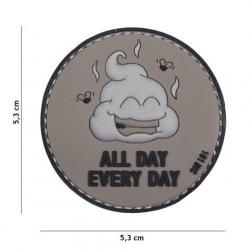 Patch 3D PVC All Day Every Day Gris (101 Inc)