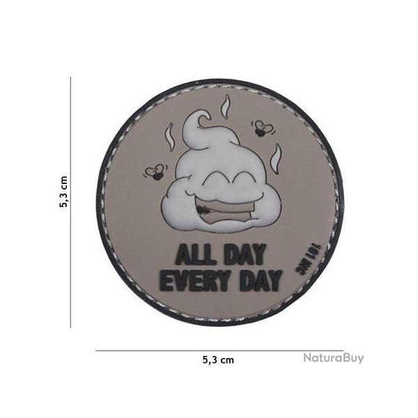 Patch 3D PVC All Day Every Day Gris (101 Inc)