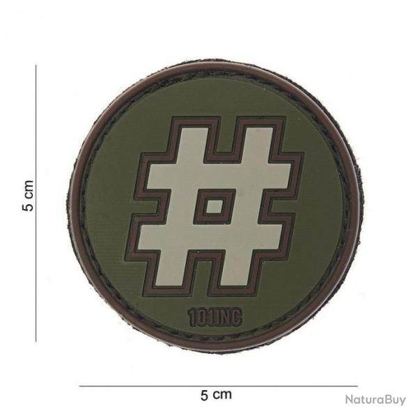 Patch 3D PVC Hashtag # OD (101 Inc)