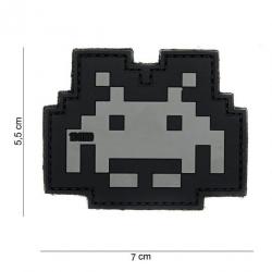 Patch 3D PVC Space invader Noir (101 Inc)