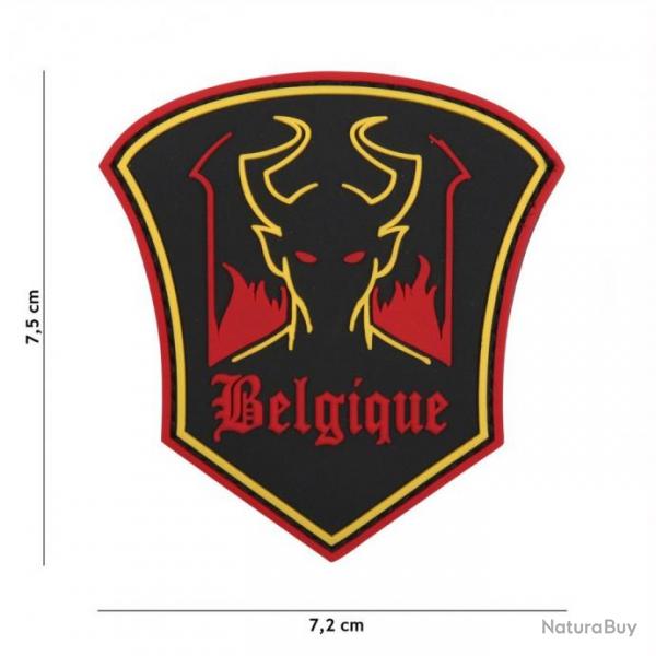 Patch 3D PVC Belgique Devil Noir (101 Inc)