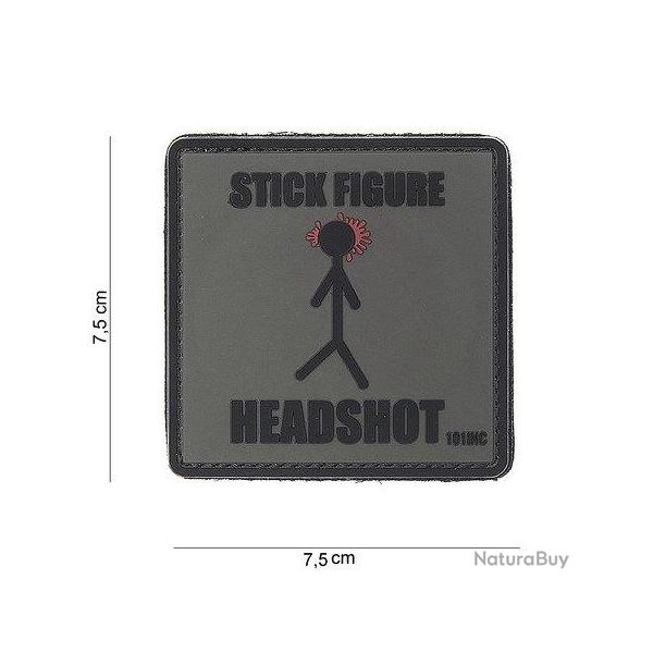 Patch 3D PVC "Stick Figure Headshot" (101 Inc)