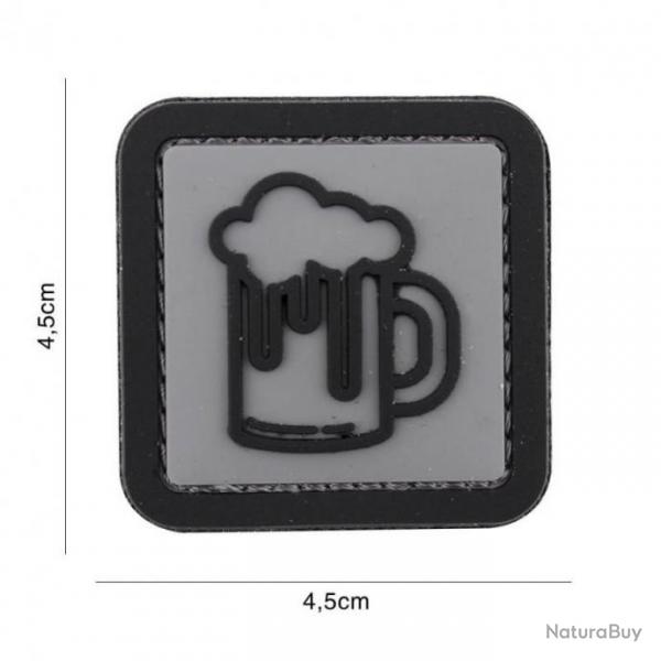 Patch 3D PVC Chope Biere Gris (101 Inc)