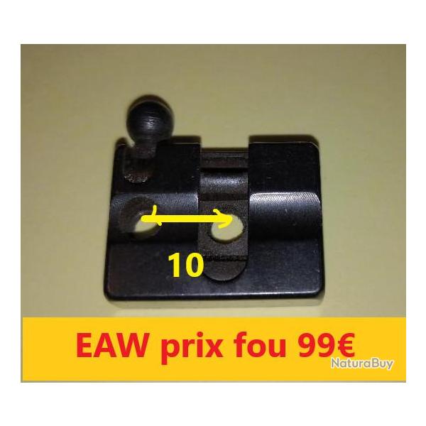 Embase EAW Arrire  hauteur 7 mm  entraxe 10 avec 2 vis     occasion  blanchie  dessous  H810