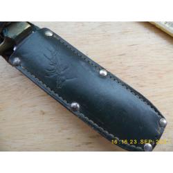 DDR. Couteau de chasse multifonctions,lames acier inox East Germany hunter's vintage knife.