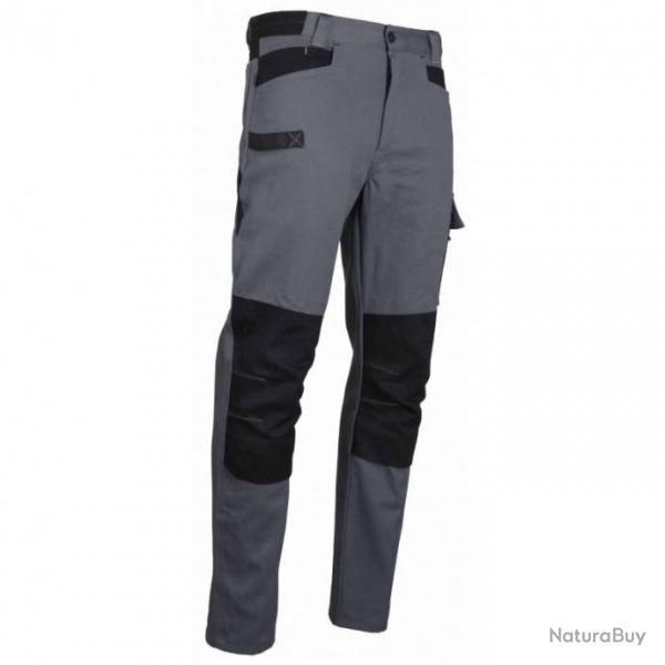 Pantalon de travail bicolore avec poches genouillres LMA PONCE Gris / Noir 38