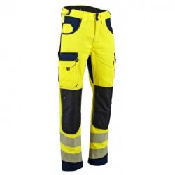 Pantalon haute visibilité avec poches genouillères en Oxford LMA DEFENSE/POLARISATION Jaune / Bleu M
