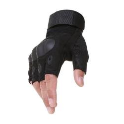 TOP ENCHERE - Demi gants tactiques antidérapants noir - Airsoft - LIVRAISON GRATUITE ET RAPIDE