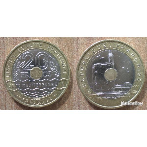 France 20 Francs 1993 Jeux Mediterraneens Piece Frc Frs Frcs