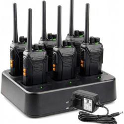 Lot de 6 talkie walkies 446 MHz VOX 16 canaux rechargeables - LIVRAISON GRATUITE ET RAPIDE