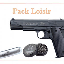 Pack Pist. CO2 GOVERNMENT 1911 A1 + 500 plombs + 5 capsules CO2