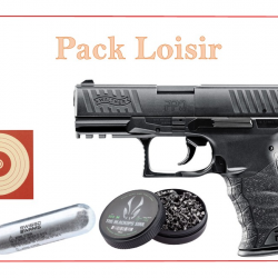 Pack Pist. CO2 PPQ + 500 plombs + 100 cibles + 5 capsules CO2