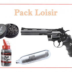 Pack Revolver CO2 PYTHON CANON 6 + plombs+ Plombs Ronds + capsule CO2