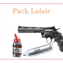 Pack Revolver CO2 PYTHON CANON 6 + Plombs Ronds + capsule CO2
