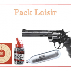 Pack Revolver CO2 PYTHON CANON 6 + cibles + Plombs Ronds + capsule CO2